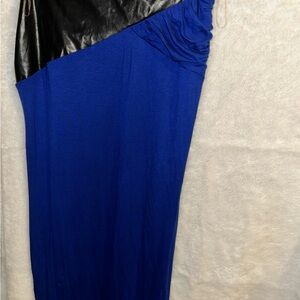 Venus Blue and Black Colorblock Skirt